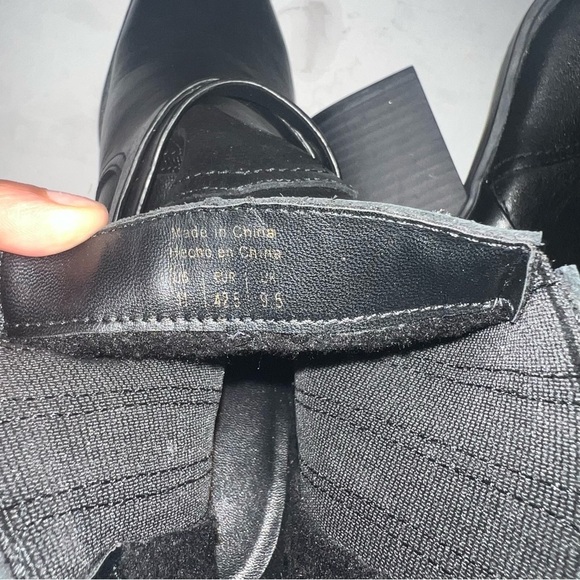 NWOB Aldo Black Square Toe Cowboy Booties - Picture 2 of 8